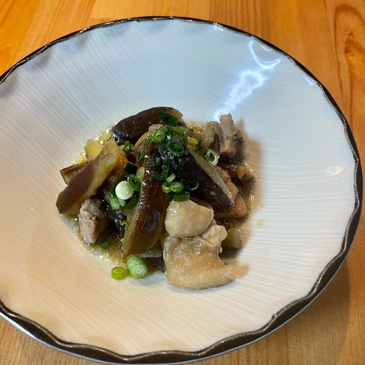 鶏肉とナスのニンニク醤油煮